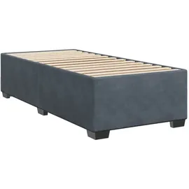 vidaXL Boxspringbett 90 x 200 cm Dunkelgrau
