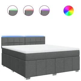 vidaXL Boxspringbett 180 x 200 cm Dunkelgrau