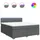 vidaXL Boxspringbett 180 x 200 cm Dunkelgrau