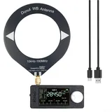 Drhomeam SI4732 Tragbares Mini-Radio, Vollband-Radioempfänger mit 4,8 cm IPS-Bildschirm, mit Antenne, ESP32-S3-Steuerung, 800 mAh Akku, für AM FM LSB USB(A)