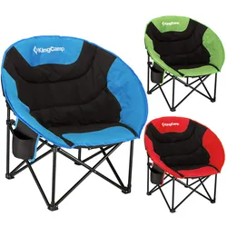 KINGCAMP MoonChair L Camping Klapp Stuhl Falt Sessel Garten Angel Outdoor 120 kg Farbe: Rot