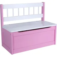 Home4Living Kinder Truhenbank in pink Sitztruhe Sitzbank Spielzeugtruhe Bank