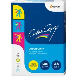 Mondi Papier DIN A4 Druckerpapier Weiß 300 g/m2 Satin 125 Blatt