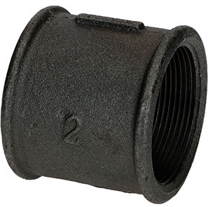 Temperguss Fitting schwarz Muffe ger. (i/i) 2"