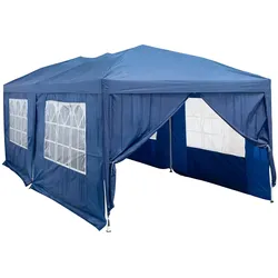 Uniprodo Faltpavillon mit Dach und Seitenwänden - 2,95 x 5,9 m - wasserdichte Plane UNI_GT_03