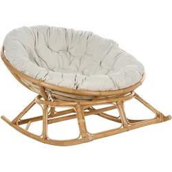 Schaukelsessel Rattan Helles Beige ORVIETO