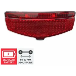 Lynx Luxus Rücklicht mit Batterien für Fahrräder ROT|ROT 65 MM