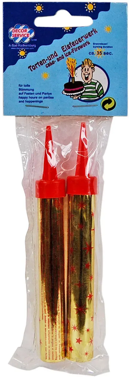 Torten- und Eisfeuerwerk, 10cm, 2 Stk.