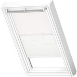 VELUX Original Dachfenster Duo Verdunkelungsrollo für SK08, Weiß, mit weißer Führungsschiene