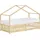 ML-Design Hausbett 90 x 200 cm Kiefer natur beige