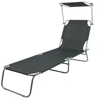Mojawo 3-Bein Gartenliege 186x55x24cm mit Dach-MGM4000DG-var