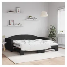 vidaXL Tagesbett 90 x 190 cm Schwarz