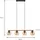 LINDBY Enrique 3-flg. 90 cm rund/Amber/Black/Oak