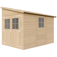 TIMBELA Anbau-Gartenhaus 2,97 x 2,00 m Beige