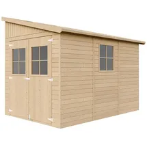TIMBELA Anbau-Gartenhaus 2,97 x 2,00 m Beige