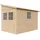 TIMBELA Anbau-Gartenhaus 2,97 x 2,00 m Beige