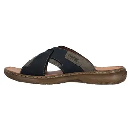 Rieker Pantoletten Blau/Beige 46
