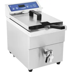 Royal Catering Induktionsfritteuse - 5,5 l - 3500 W - Ablasshahn - Timer -
