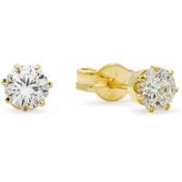 Amor Ohrstecker Gold Weiss Damen