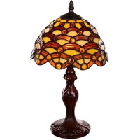 Lampe im Tiffany-Stil 8 Zoll Libelle, edel, Rose Dekorationslampe, Tiffany Stil, Glaslampe, Leuchte,Tischlampe, Tischleuchte (Tiff 156)