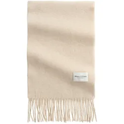 Fransentuch MARC O'POLO "aus softer Schurwolle", Damen, natural stone, Obermaterial: 100% Schurwolle, unifarben, Modetücher