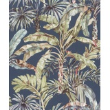 Rasch Textil Rasch Vliestapete (Botanical) Blau grüne 10,05 m x 0,53 m Florentine III 485288
