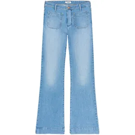 Wrangler Flare Jeans mit High Waist in Hellblau-W31 / L34
