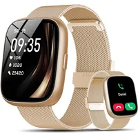 Smartwatch Damen mit Alexa, 1.83" HD Fitness Tracker mit Bluetooth Anrufen/Schrittzähler/Herzfrequenz/Schlafmonitor, 120+Sportmodi Fitnessuhr, IP68 Wasserdicht Sportuhr Smart Watch für Android iOS