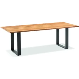Niehoff Noah Profilkufe anthrazit - 200 x 95 cm Teak gebürstet