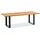 Niehoff Noah Profilkufe anthrazit - 200 x 95 cm Teak gebürstet