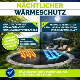 tillvex Premium Pool Solarabdeckplane schwarz Ø 500 cm