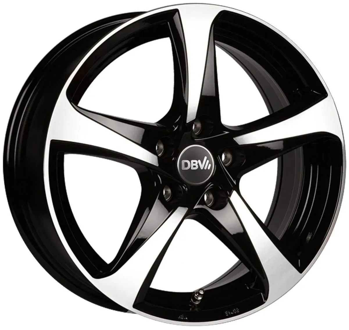 DBV 5SP 001 schwarz glänzend frontpoliert 6.5Jx16 5x108 ET43