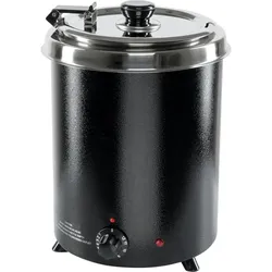 Stalgast Elektrischer Suppentopf, gerade Form, schwarz, 5,7 Liter