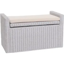 MCW Truhenbank Genua Weiß 88 x 40 x 48 cm