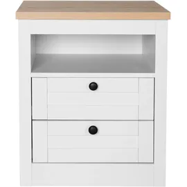 OTTO home Nachtschrank Büsum 50 x 39 x 60 cm Weiß