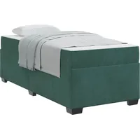 VidaXL Bettrahmen mit Matratze Dunkelgrün 90 x 200 cm