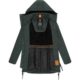 Ragwear Winterjacke Tunned stylischer Winterparka mit Teddyfell Innenfutter grün L (40)