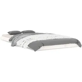 vidaXL Massivholzbett 100 x 200 cm Weiß