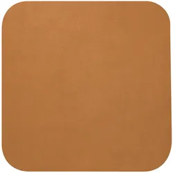 Stil Casa, Set 12 Untersetzer aus Polyurethan, 10x10 cm, saffiano Farbe Wüste (desert).