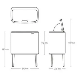 Brabantia Bo Touch Bin 33 l white