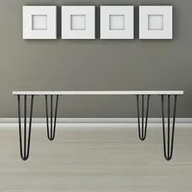 Melko - Hairpin Legs 4 Stück 60CM Schwarz Stützfuß Haarnadelbein Tischkufen Möbelbein