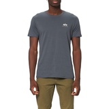 Alpha Industries Herren Basic T Small Logo T-Shirt, Greyblack, XL