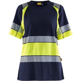 Blåkläder Damen Warnschutz T-Shirt "3410" - 3XL - marine/gelb