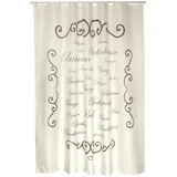 MSV Duschvorhang Paris 180 x 200 cm creme