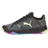 Puma Accelerate Turbo Nitro II Hallenturnschuh, Black-Fizzy Light-Ocean Dive-Festival Fuchsia, 42