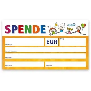 Spendenscheck 'Pippi' neutral 60x34cm