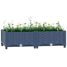 vidaXL Hochbeet 80 x 40 x 23 cm Braun