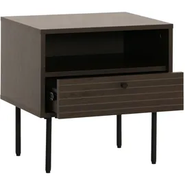 Mendler Nachtschrank HWC-N78 50 x 40 x 50 cm Dunkelbraun