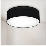 B.K.Licht Deckenlampe Stoff schwarz Textilschirm Deckenleuchte Wohnzimmer Schlafzimmer E27 - Schwarz