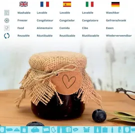 espírito rebelde Set aus 20 Gläsern 100 ml mit goldfarbenem Deckel und Karton mit Sichtfenster